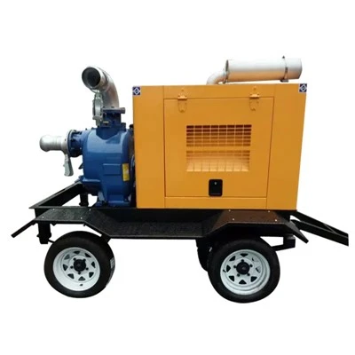 Pompa Air Diesel yang Dipasang di Trailer