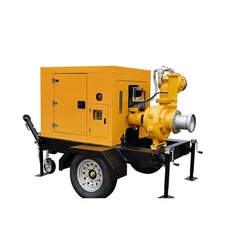 Trailer Pompa Lampu Drainase Pembangkit Listrik